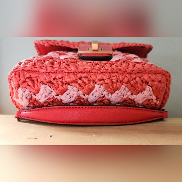 Kate Spade Evelyn Striped Crochet Raffia Shoulder Bag/Crossbody - Picture 4 of 16